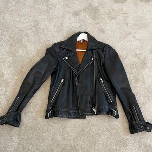 Black Leather moto jacket